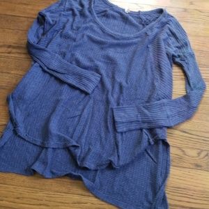 Free People Blue Knit Sweater
